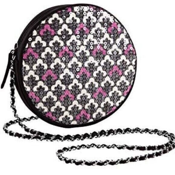 Vera Bradley Handbags - Vera Bradley Round Crossbody Sequin Canterberry Magenta